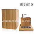 White Washed Finish Bamboo Bathroom Set (WBB0301B)